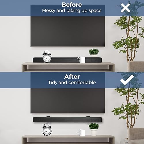 Miniatura 7 de Soporte universal para barra de sonido para montaje en pared para Samsung, Sony, LG, JBL, Polk Audio, Vizio, Roku, Bose, Onn Soundbar Mount Bracket