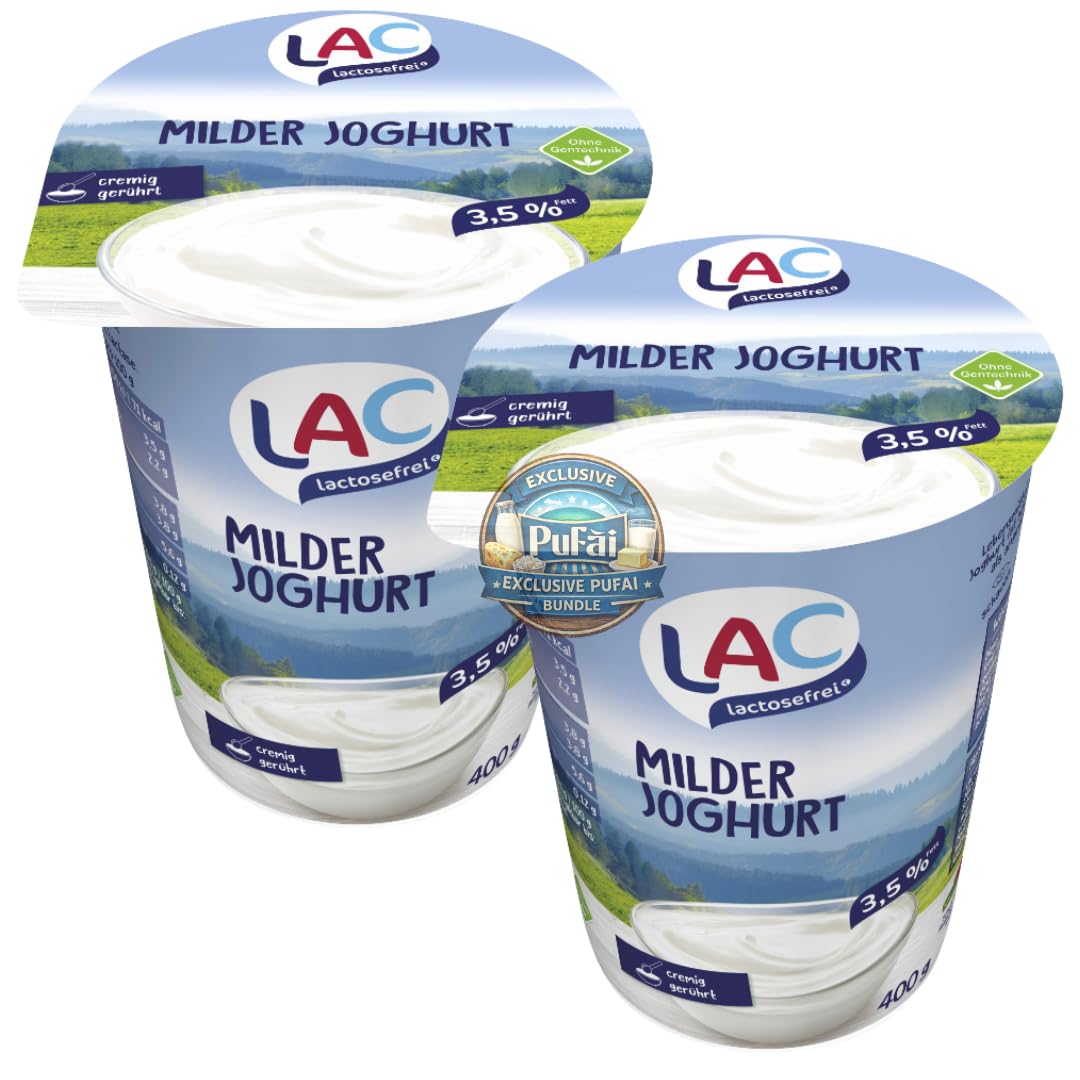 PUFAI Bundle – Schwarzwaldmilch Milder Joghurt Laktosefrei 400 g | Cremiger Naturjoghurt | Mild im Geschmack | Frühstück & Dessert | Kühlprodukt (16)