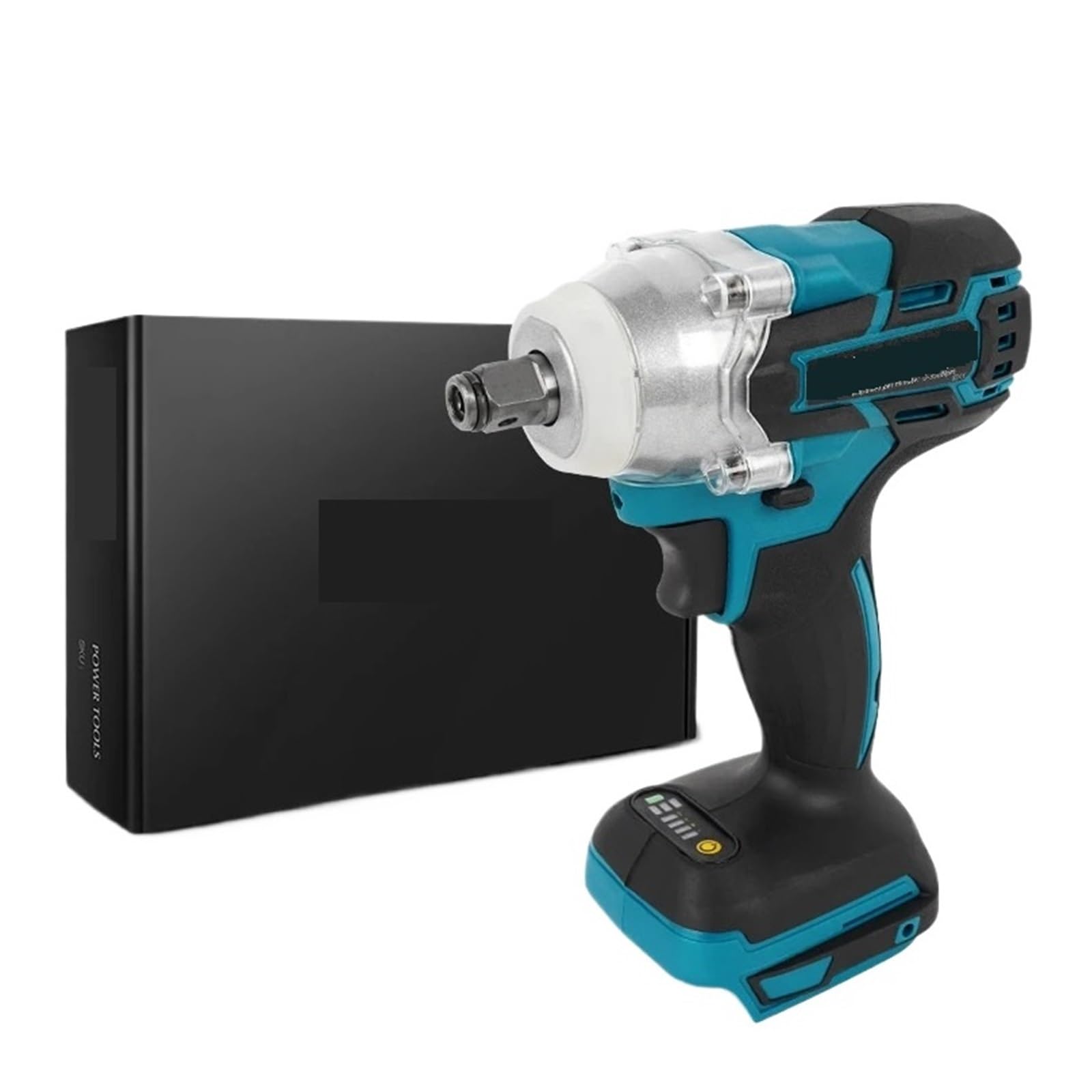 Klucz udarowy Bezszczotkowy Elektryczny Klucz Udarowy Akumulatorowy Klucz Udarowy 1/2 Cala Elektronarzędzia Kompatybilne Z Akumulatorem 18 V(Blue)