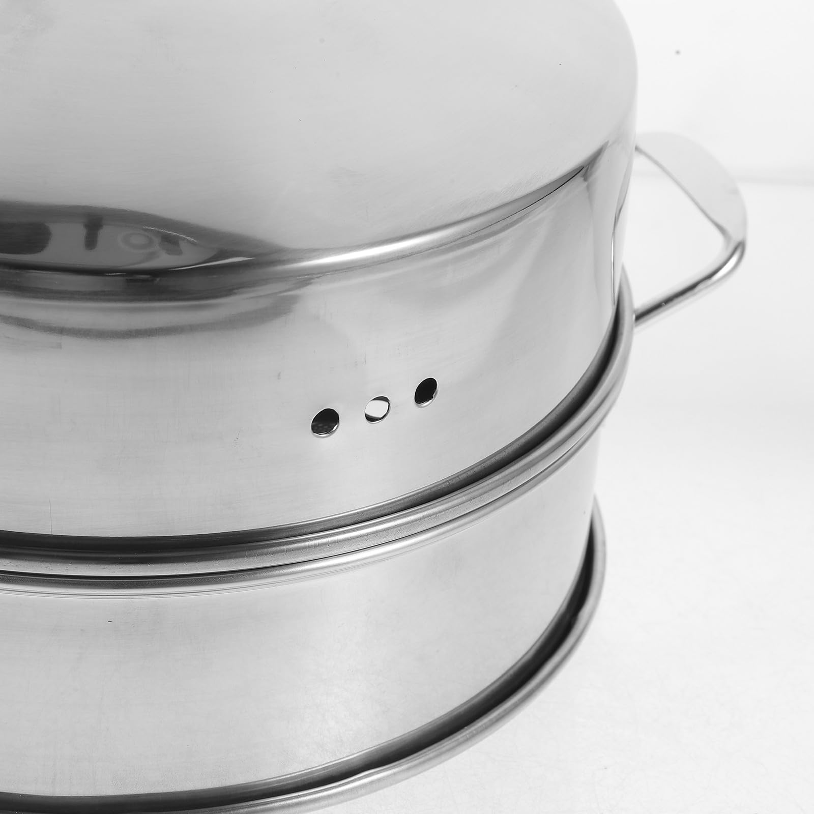 Mikikit Vaporera Cocedor de Verduras al Vapor de Aleación de Aluminio Tapa para Alimentos de Alta Temperatura y Calentamiento Uniforme para Patatas y Postres