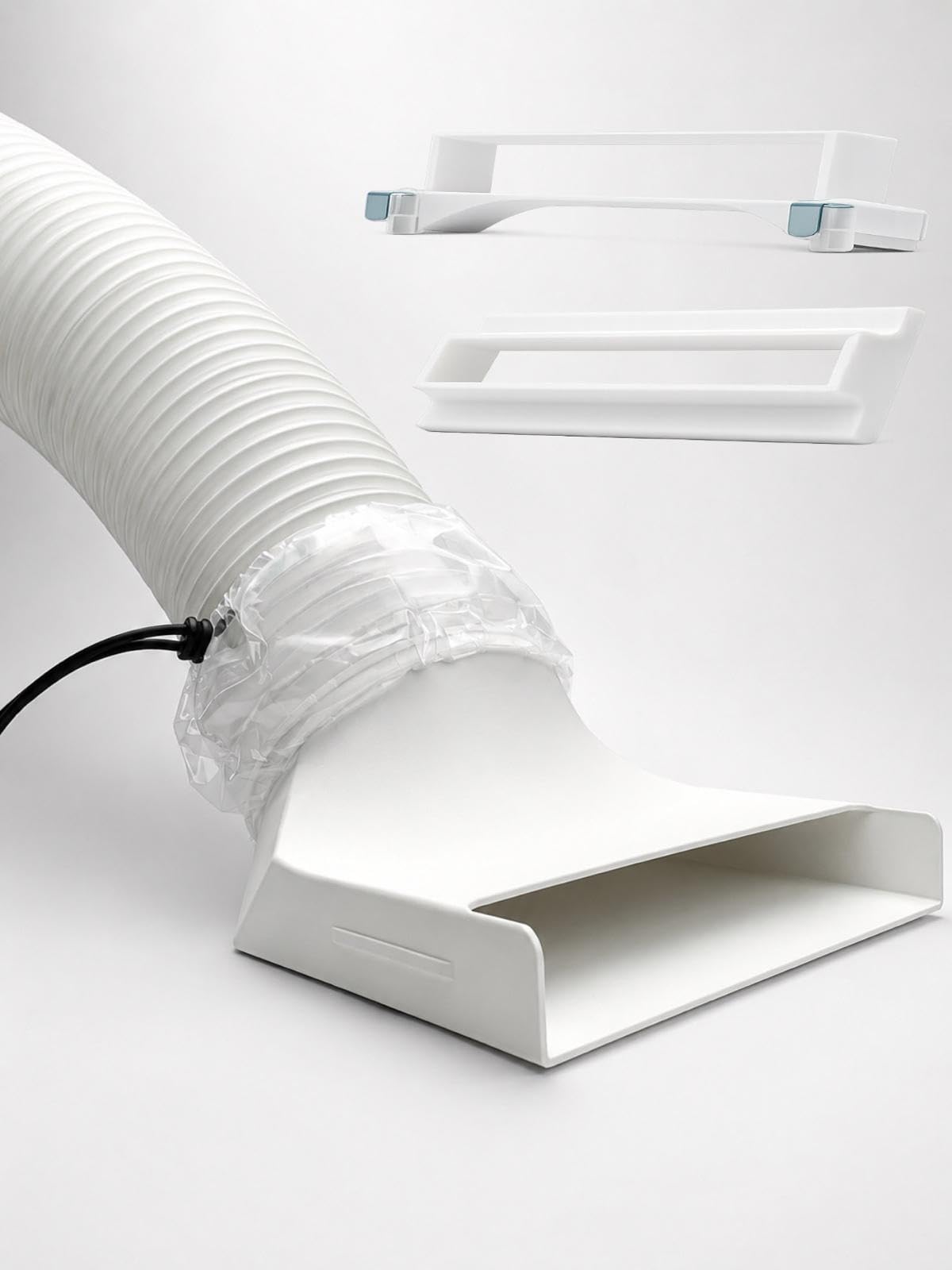 Universeller XL Fensteradapter für mobile Klimaanlage Fensterdurchführung Abluftschlauch Auslass Adapter für Dachfenster und Kippfenster Fenster Abdichtung Klimagerät passend für Velux