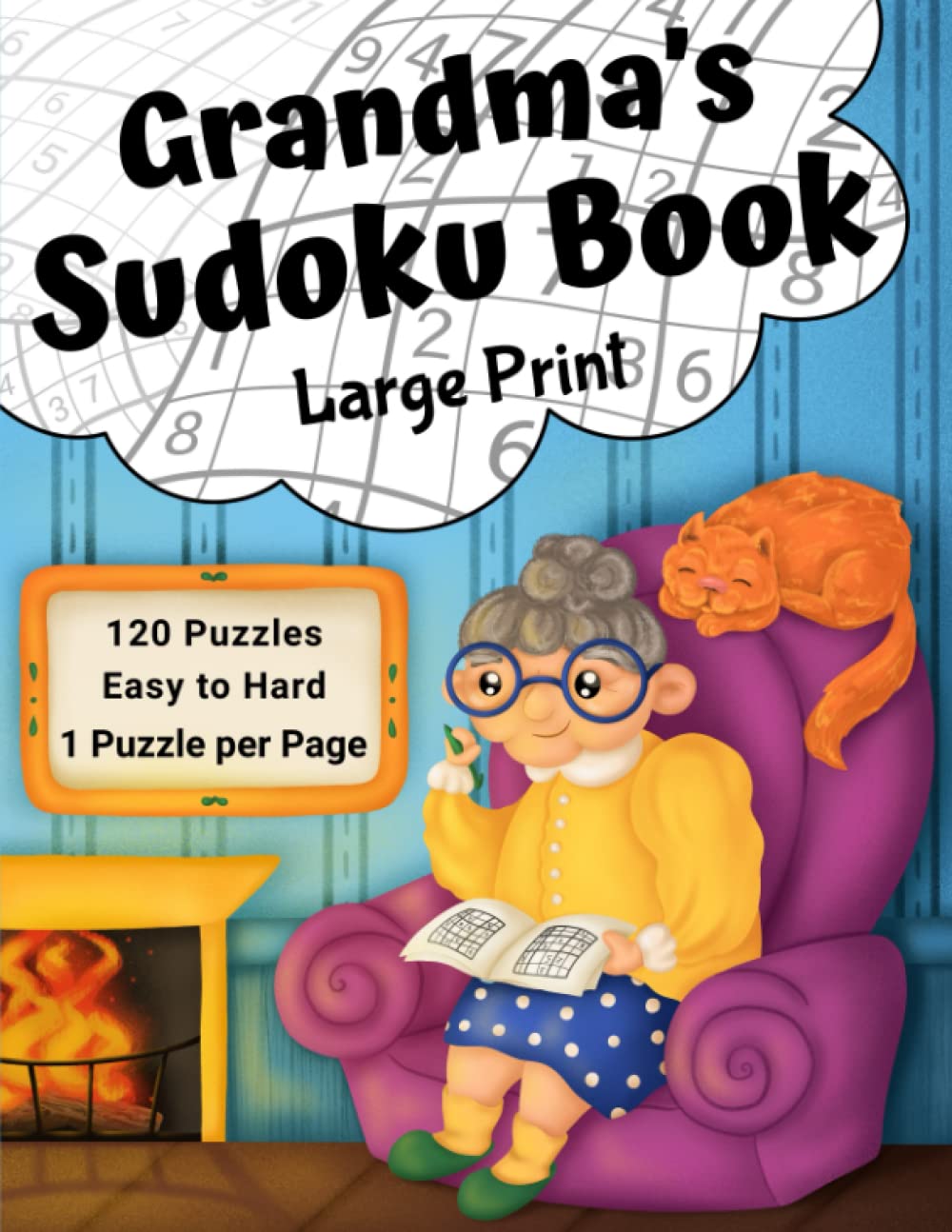 Grandma's Sudoku Book Large Print: 120 Large Print Sudoku Puzzles from Easy - Hard for Seniors