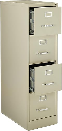 Miniatura 4 de Lorell - Archivo vertical con cerradura de 4 cajones, 15.0 x 26.8 x 52.0in, masilla