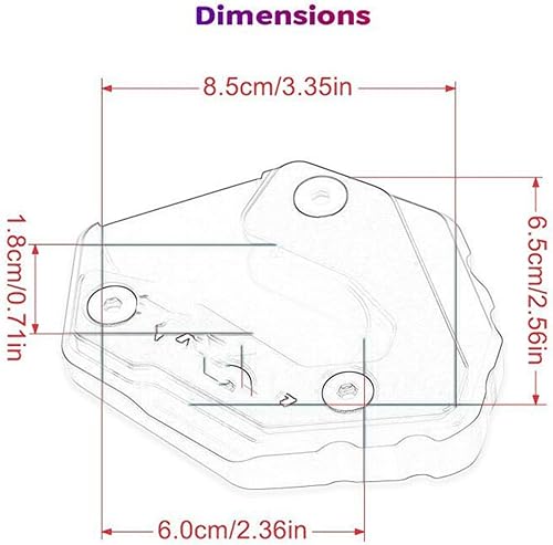 Miniatura 5 de Para Yamaha para MT-07 para MT07 MT 07 para FZ-07 para FZ07 para XSR700 2014-2021 Soporte de pie de motocicleta Soporte de pie lateral Placa de