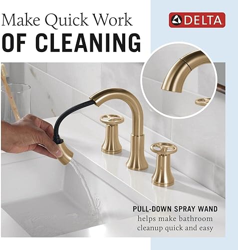 Miniatura 7 de Delta Faucet Trinsic - Grifo de baño extraíble, grifo de baño de bronce aceitado, grifo de baño generalizado de 3 agujeros extraíble, grifo de