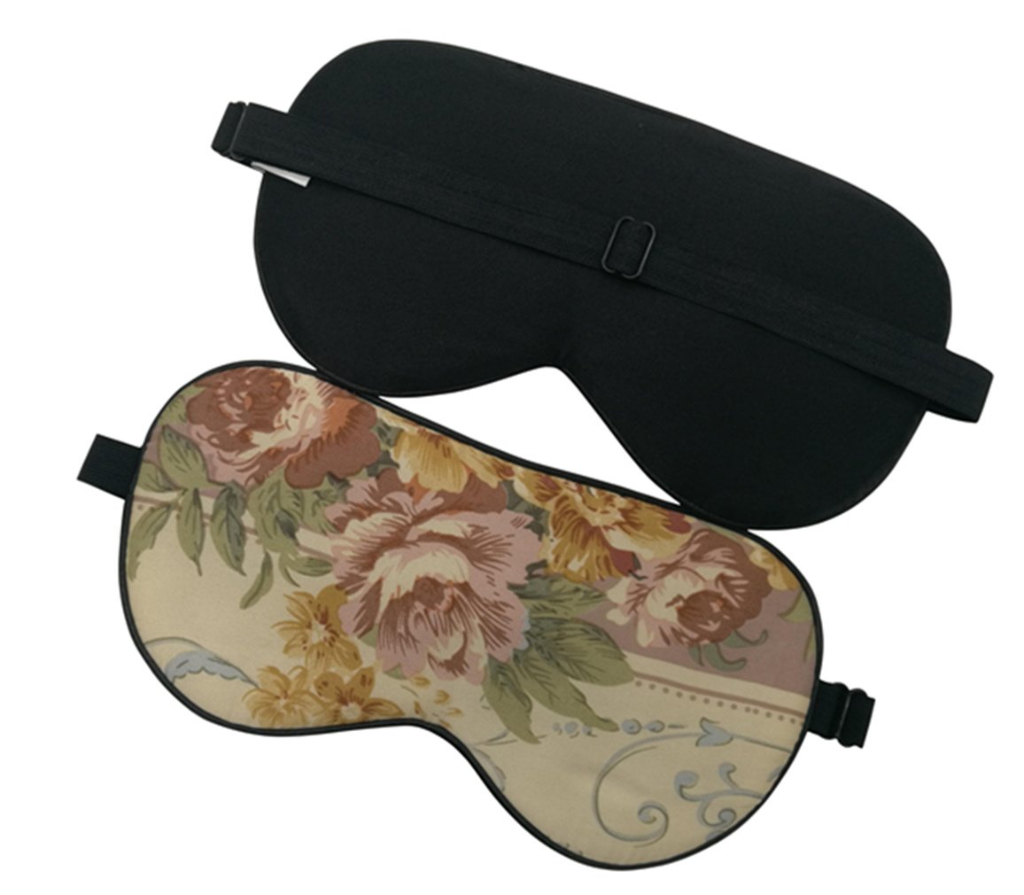 Maxfeel 100% Pure Silk Eye Mask Sleep Eye Mask Eye Cover Eyeshade Sleeping Eye Mask Floral Colors (#28)
