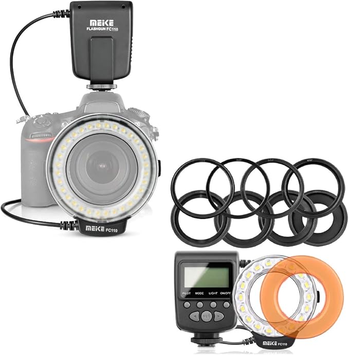 Meike FC110 LED Macro Ring Flash Light for Canon Nikon Olympus Pentax