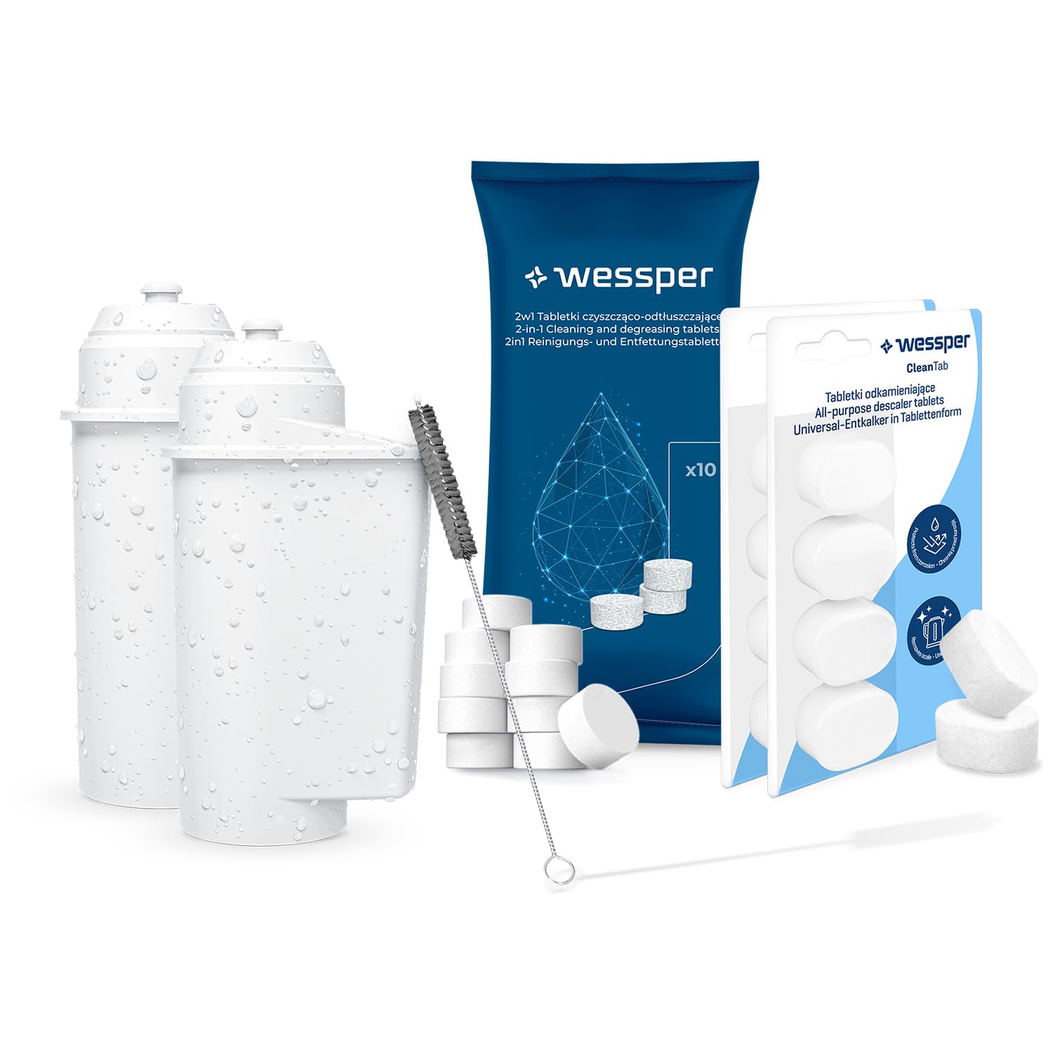 WessperCare Set for Siemens EQ.Series Bosch Automatic Coffee Machine TZ70003 TZ80004, BRITA Intenza