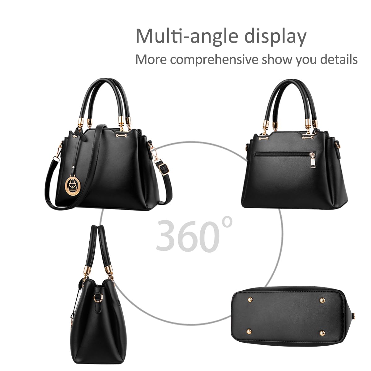 NICOLE&DORIS damskie torebki designerskie torby na ramię z górnym uchwytem, duża torba crossbody z wieloma kieszeniami dla kobiet, torba ze skóry PU