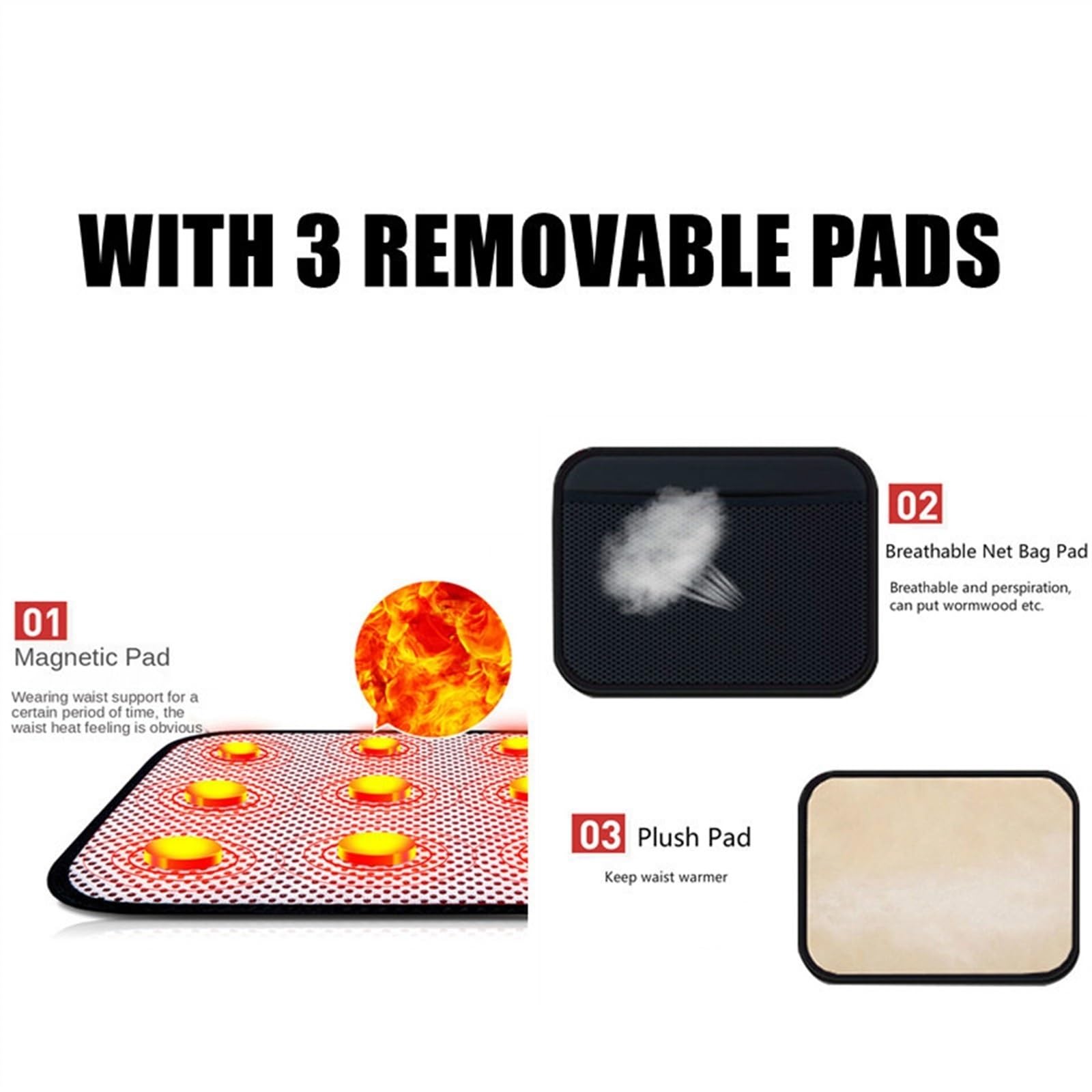 Faja Lumbar Ajustable Faja Lumbar Descompresion Alivio Lumbar Corsé Cinturón para Hernia De Disco Ciática Escoliosis con 3 Almohadillas(XL)