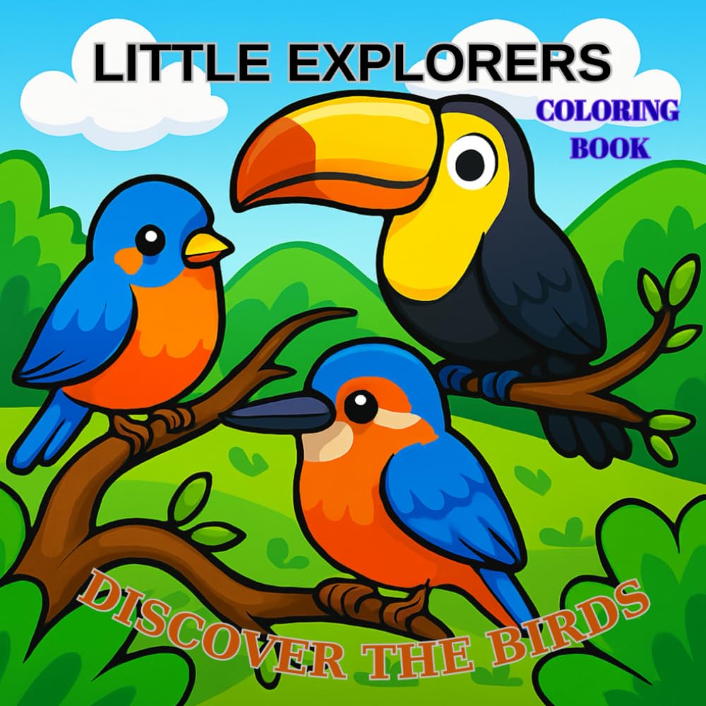 Little Eexplorers Discover the Birds Coloring Book: 26 Fun Illustrations of Birds in Alphabetical Order