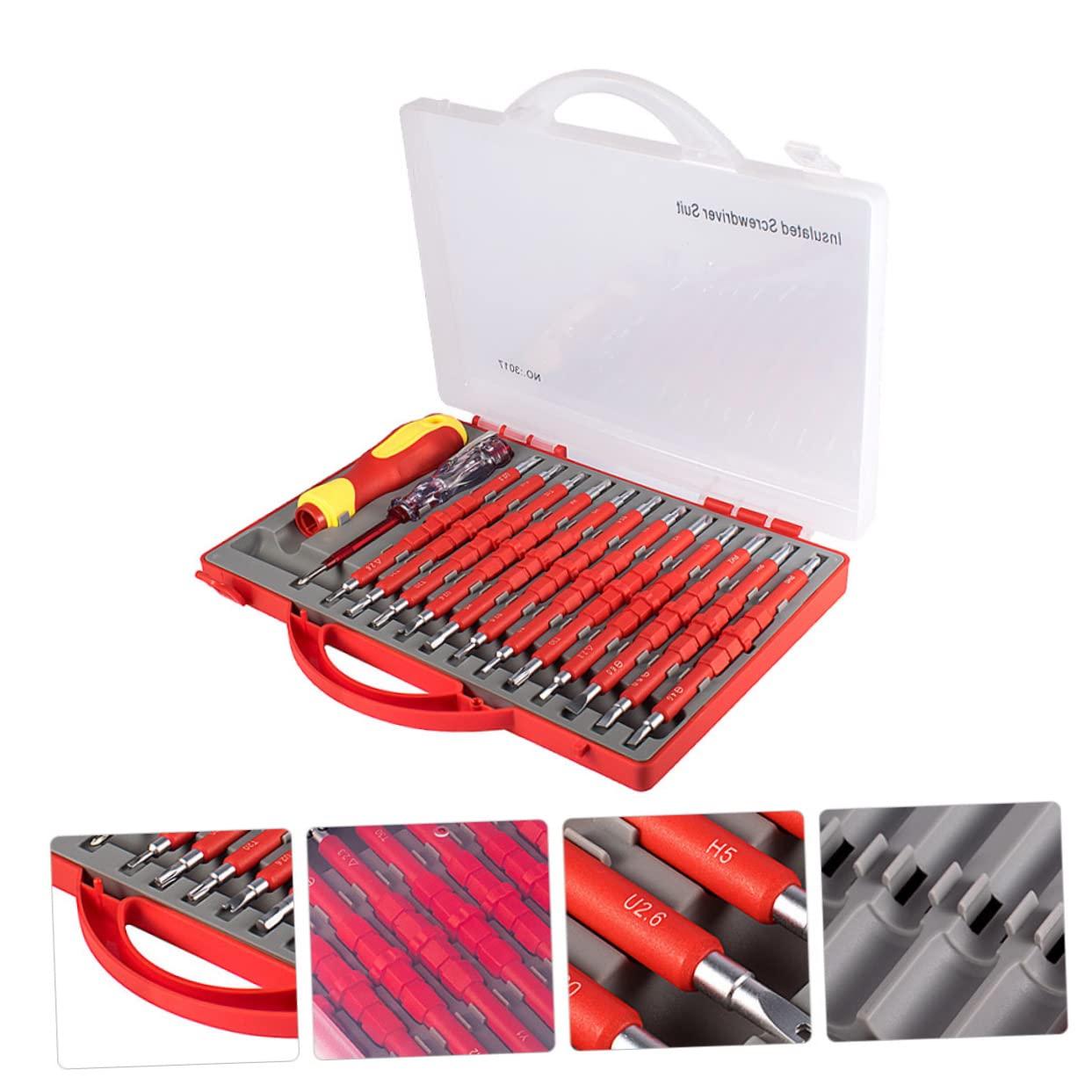 Holibanna 1 Set Di Cacciaviti A Taglio Cacciaviti Isolati Kit Di Cacciaviti Per Elettricisti Strumento Di Manutenzione Per Elettricisti Cacciavite Antiscivolo Strumento Per