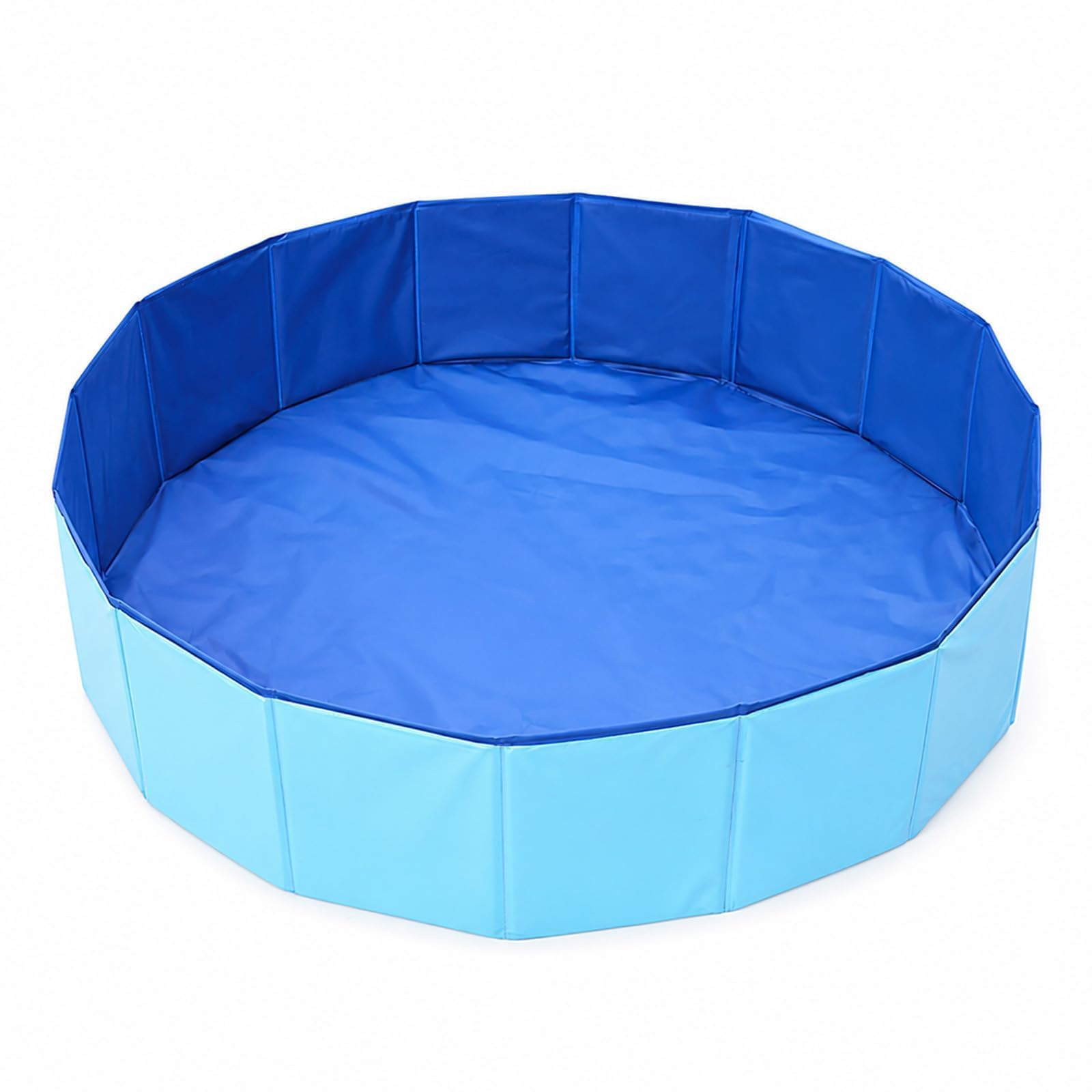 Foldable Dog Pool, Pet Bathing Tub, Non-Slip PVC Paddling Outdoor Blue