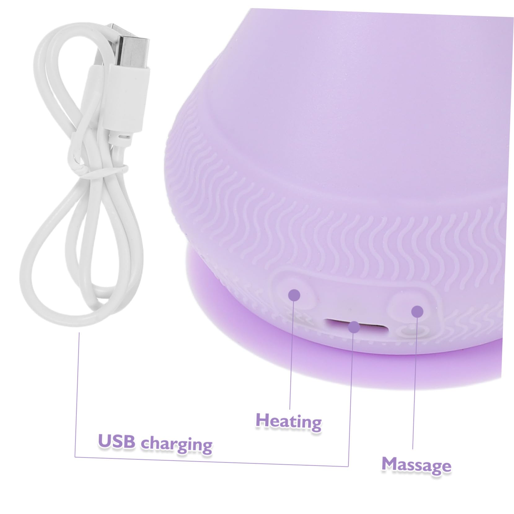 Eléctrico de Fascia con y Calor Bola para Liberación Profunda de Muscular Cuello Hombros y Espalda Herramienta Portátil para Yoga y Fitness Color Púrpura