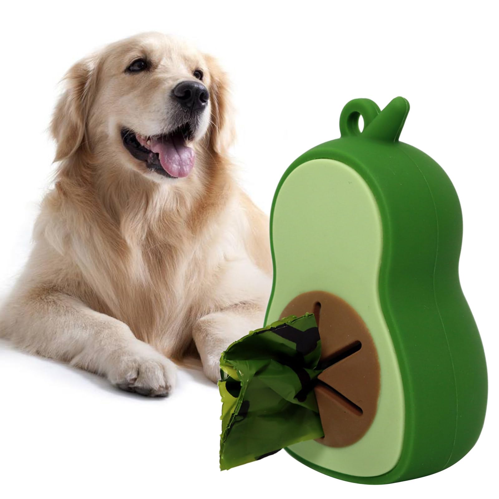 Distributeur de Sacs à déjections Canines en Forme d'avocat Distributeur de Sacs à déjections Canines Accessoires d'extérieur pour Animaux de Compagnie