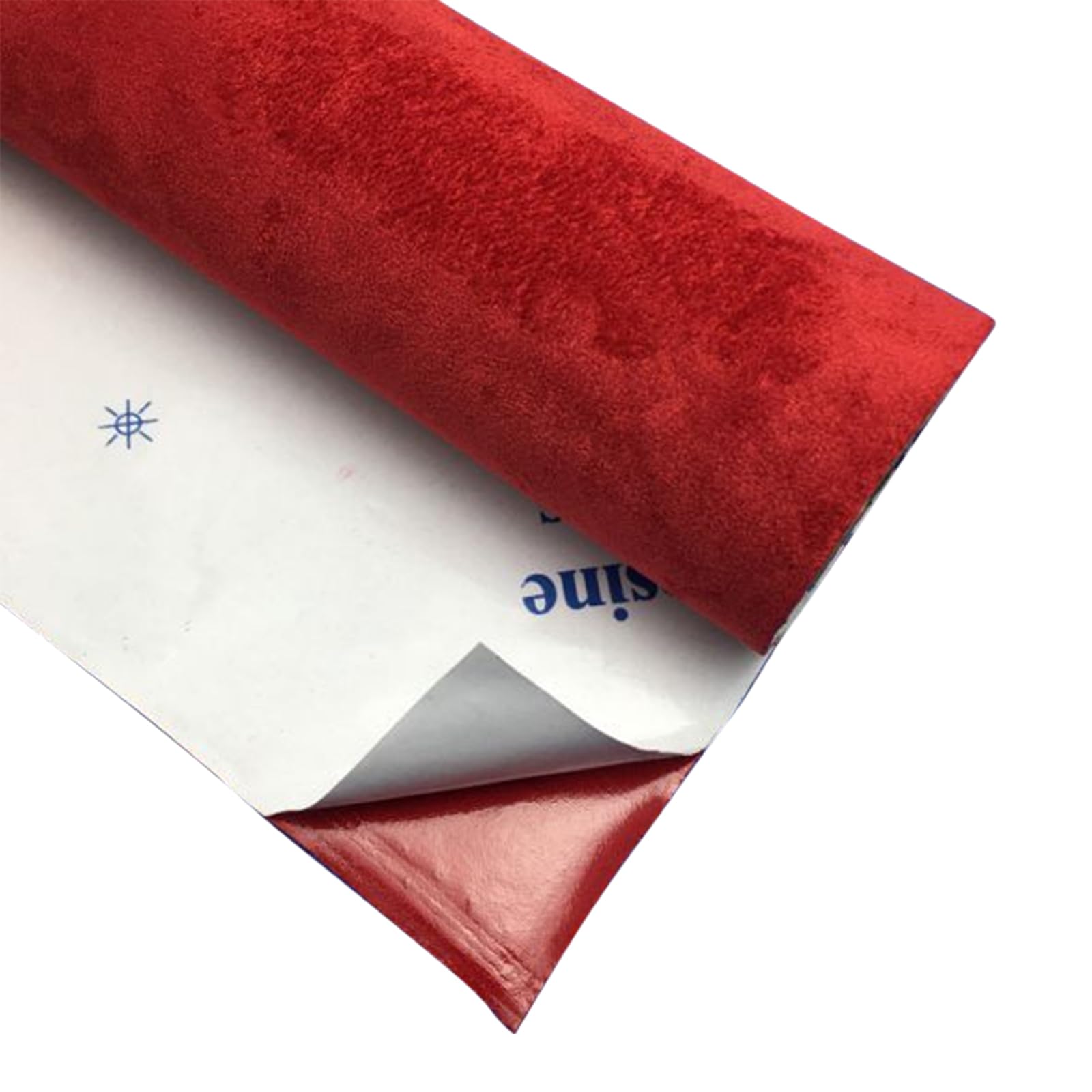 Self-Adhesive Suede Look Car Wrap Interior Upholstery - High Elastic Automotive Film for Furniture, Sofas (Red, 50 x 149 cm)