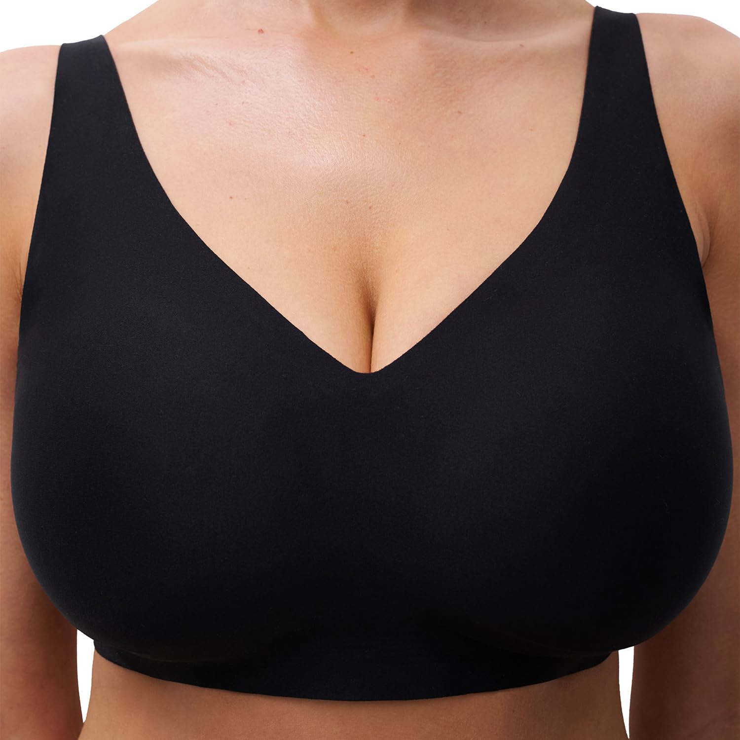 Chantelle Damen Soft Stretch V-Neck Wireless Support Bra Sport-BH (1er Pack)