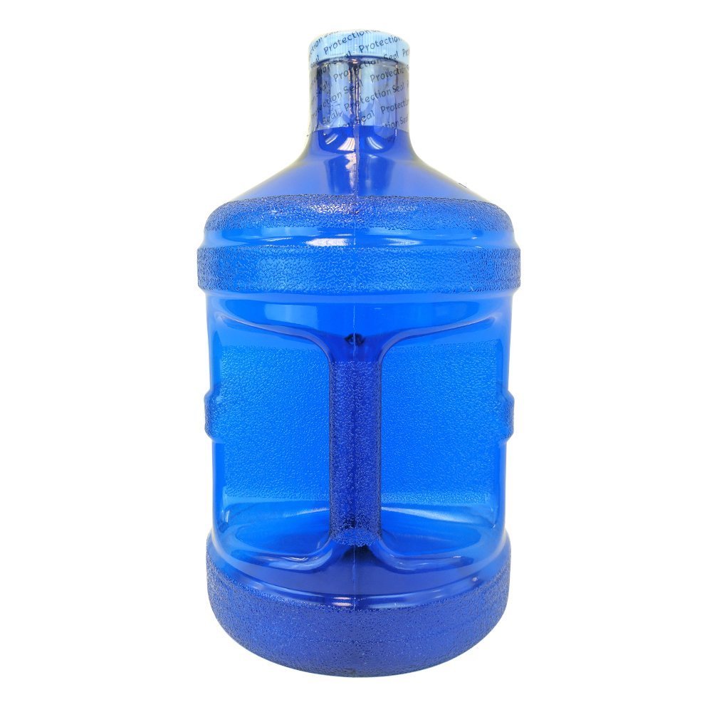 1 Liter BPA-Frei wiederverwendbar Kunststoff Trinkwasser Big Mouth Flasche Krug Container mit Halter Trinken Kantine, dunkelblau