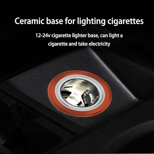 Miniatura 3 de Olivia & Oliver DC 12 V - Encendedor de cigarrillos de automóvil con botón de expulsión, accesorio de repuesto para encendedor de cigarrillos, botón