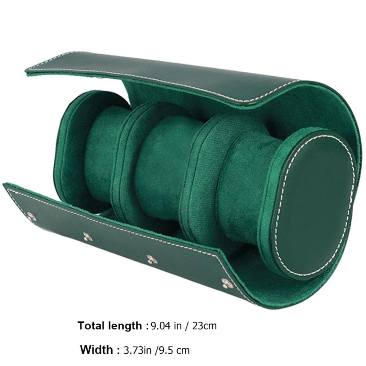 MAGICLULU Custodia Antiscivolo e Sicura in Pelle Pu Verde Porta Orologi da Viaggio Design Classico e, per Piccoli e Orologi