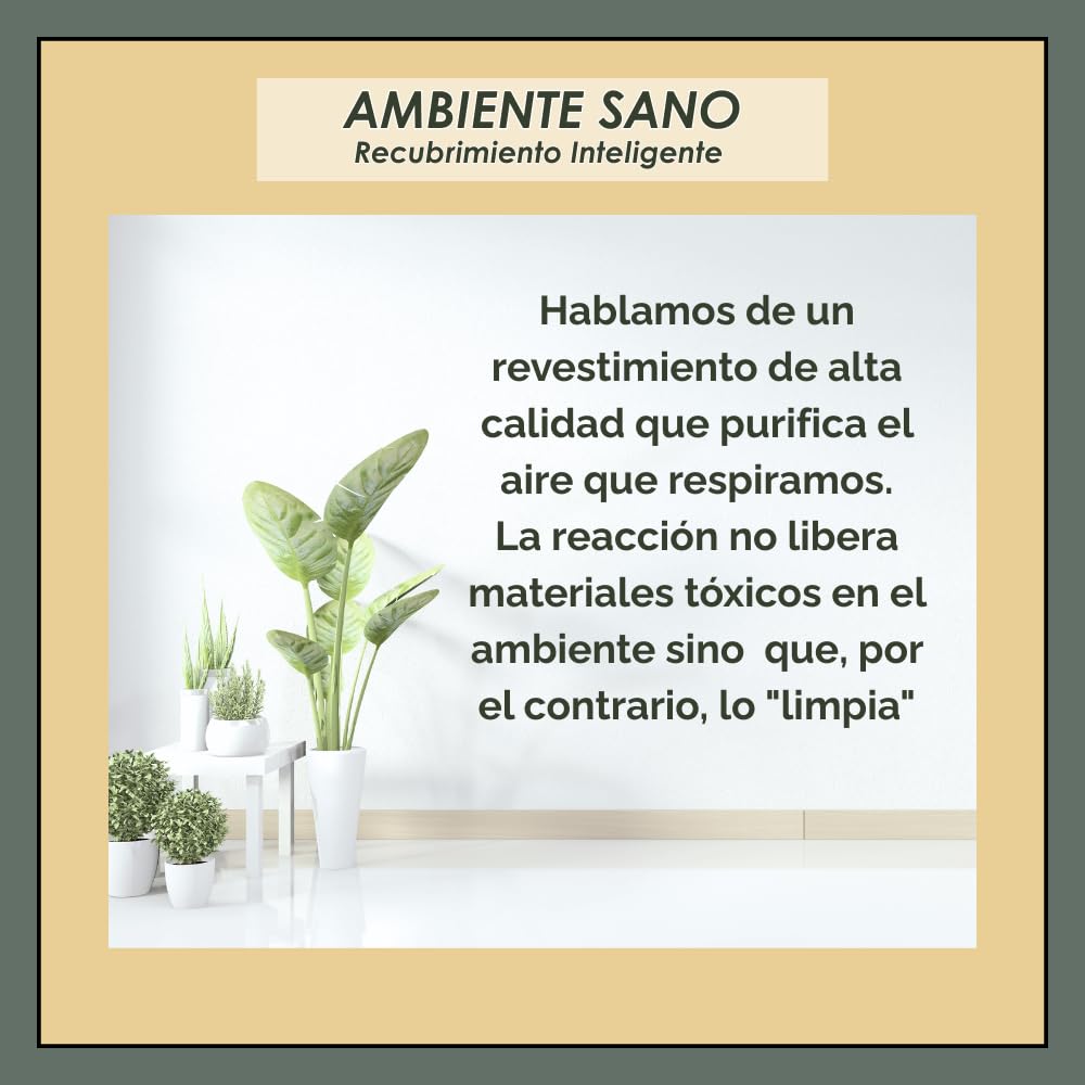 Ambiente Sano. Pintura interior blanca que purifica el aire que respiramos reduciendo la presencia de formaldehído. 14 Lt.