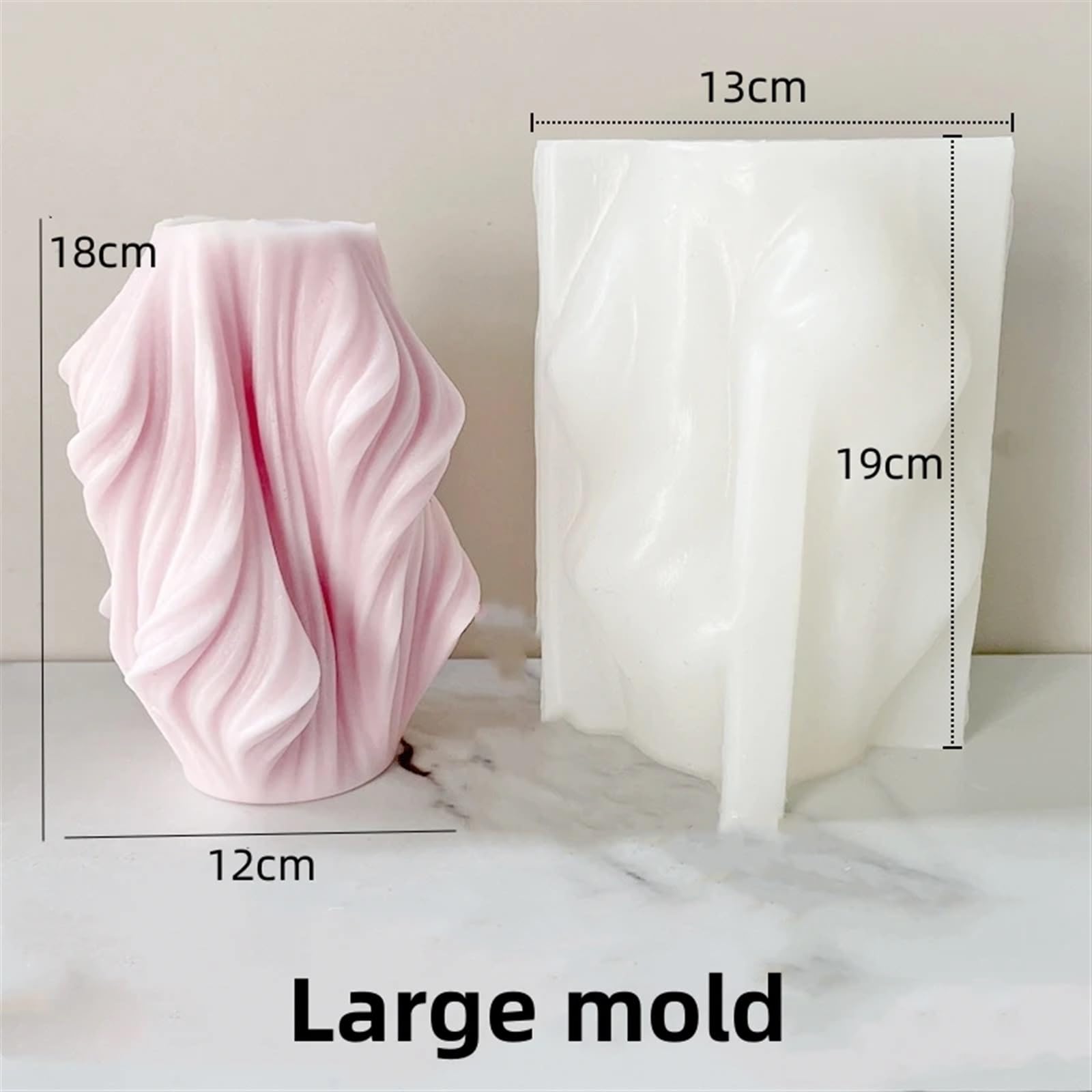 Moule à Bougie en Silicone, Forme géométrique irrégulière, Bande rotative, Vague cylindrique, Grande Coquille, Feuille, Moule en Acrylique, Moule à Savon(L)