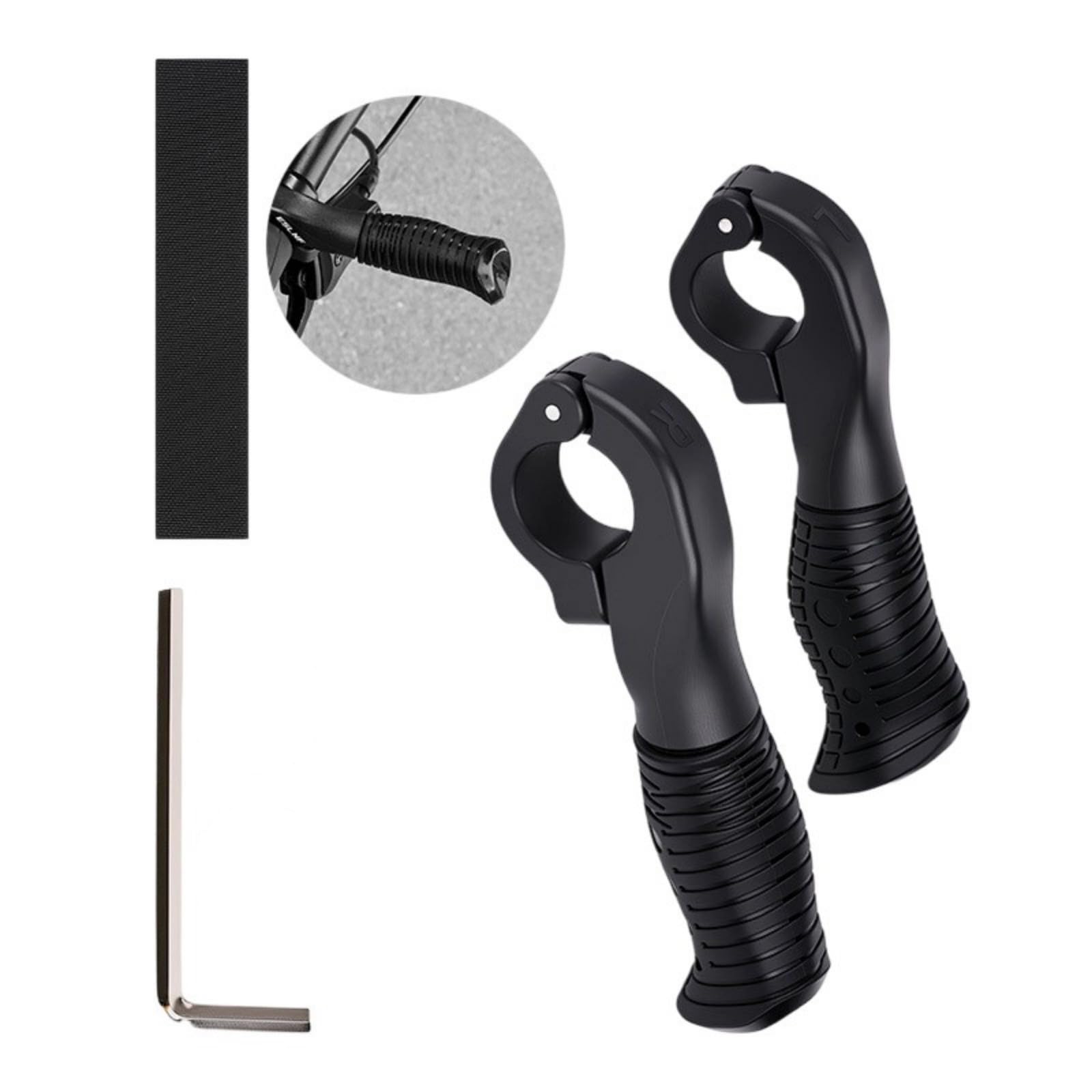BWANGIAO Bicycles Extension Handlebar Mountain Bike Deputy Handle Nonslip Handle Rod Ends Grips Cycling Accessories Easy to Insta