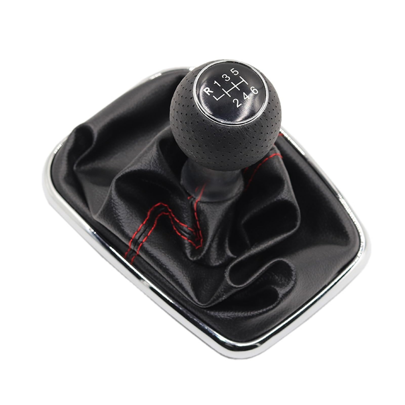 WYLWSHA Shift Gear Knob Cover for VW for Golf 4 IV for MK4 for GTI for R32 for Bora for Jetta 1999-2004 5 Speed Gear Shift Knob Lever 23mm(6 Speed red line)