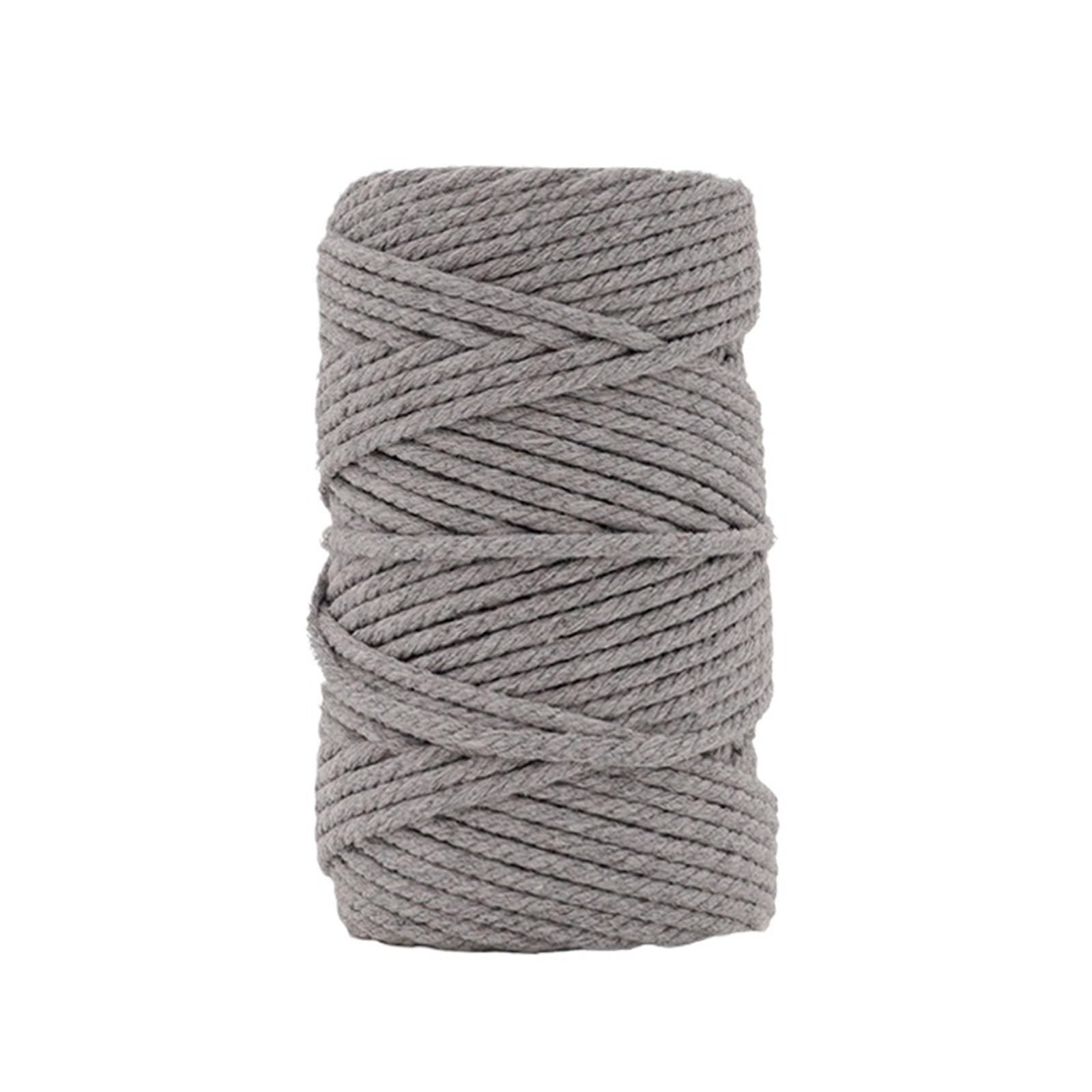 Cotton Macrame Cord 3.0mm Core-Spun Cotton Rope 50 Yards Natural And Colorful Cord for Macrame Jewelry Making Craft DIY(Color10)