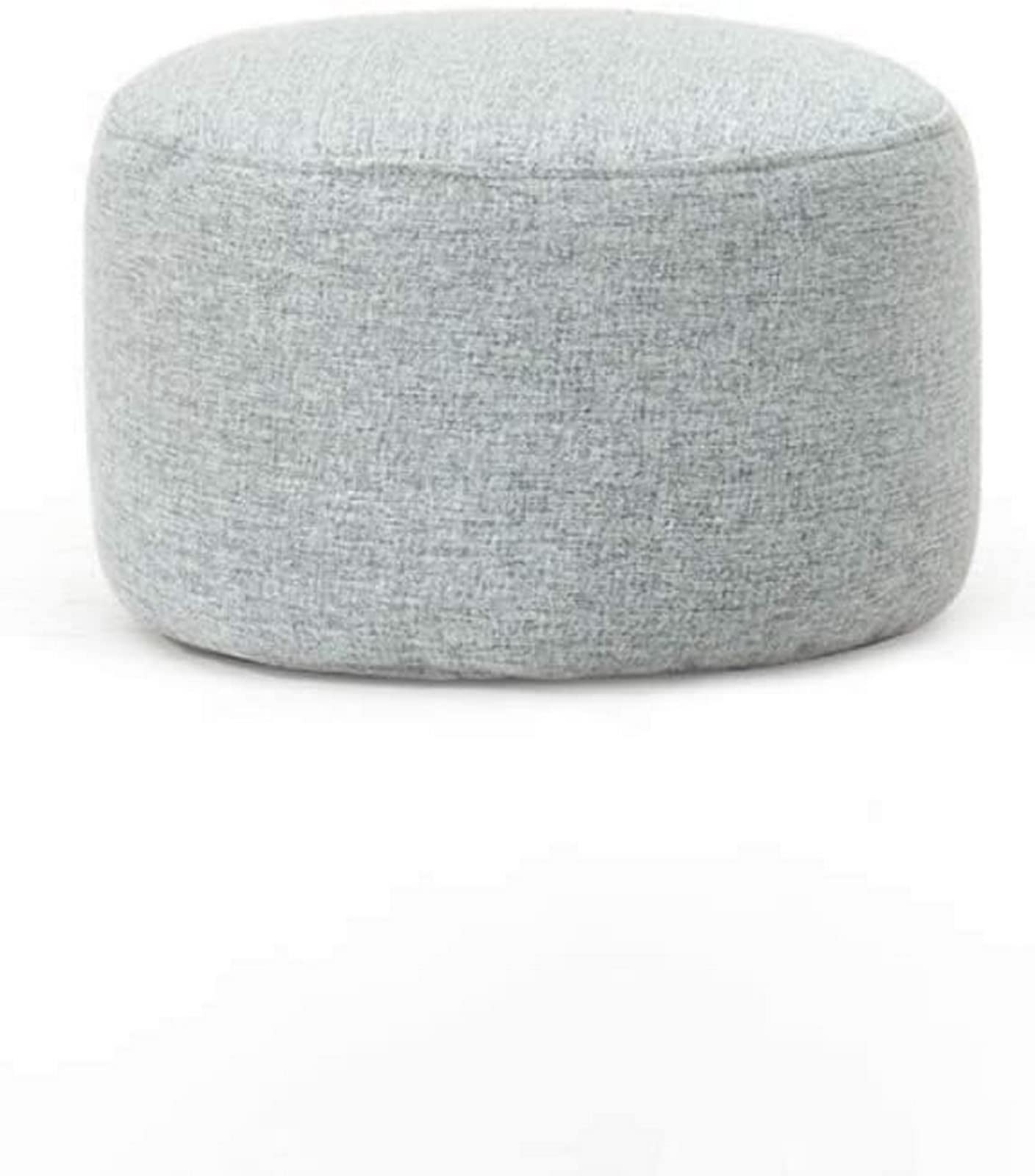 Pouf de décoration d'intérieur en tissu gris idéal pour le coin lecture