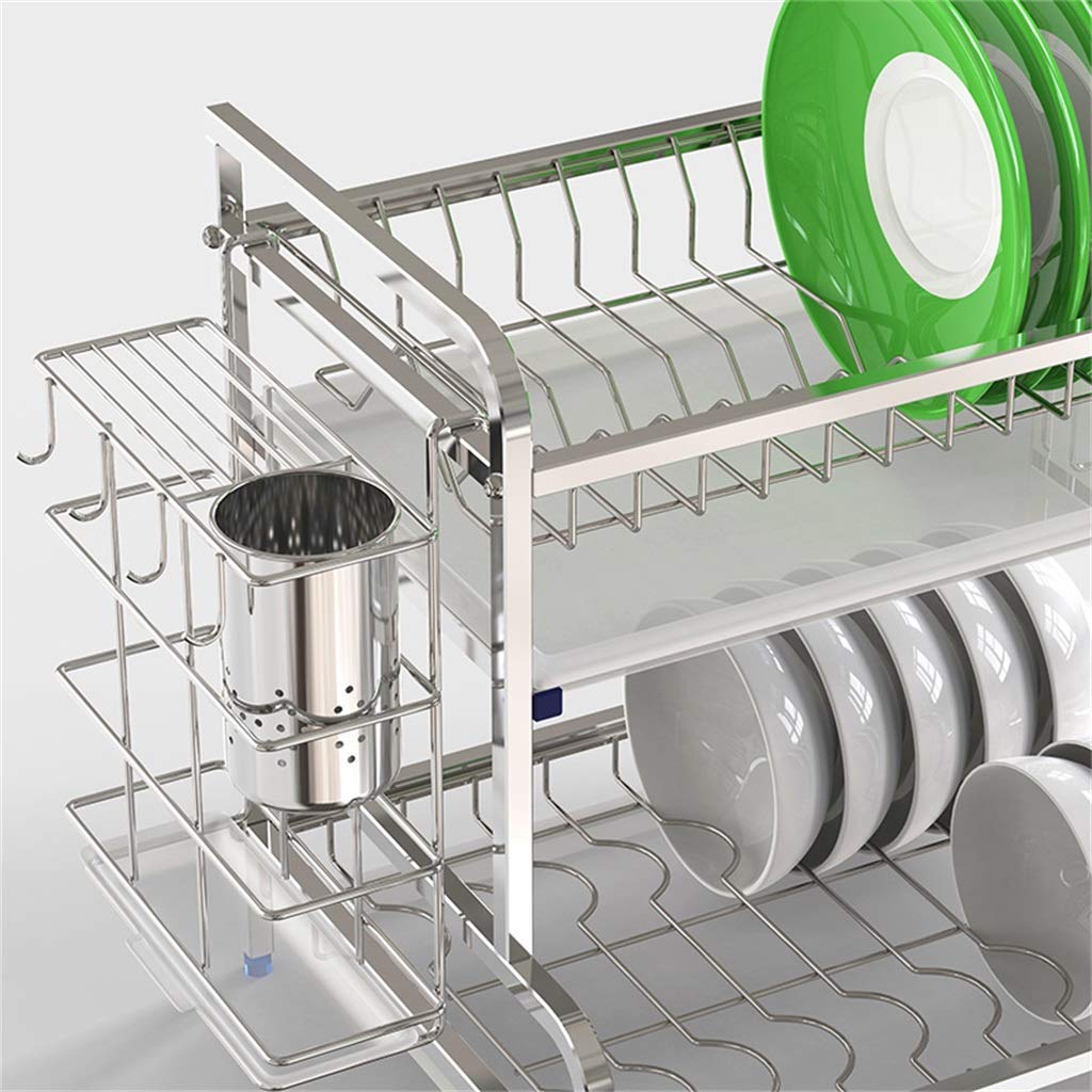 Rejilla para escurrir Platos, Rejilla de Almacenamiento, Rejilla para escurrir Platos de Cocina, Suministros de Cocina, Rejilla para Platos de Acero Inoxidable 304 (A)