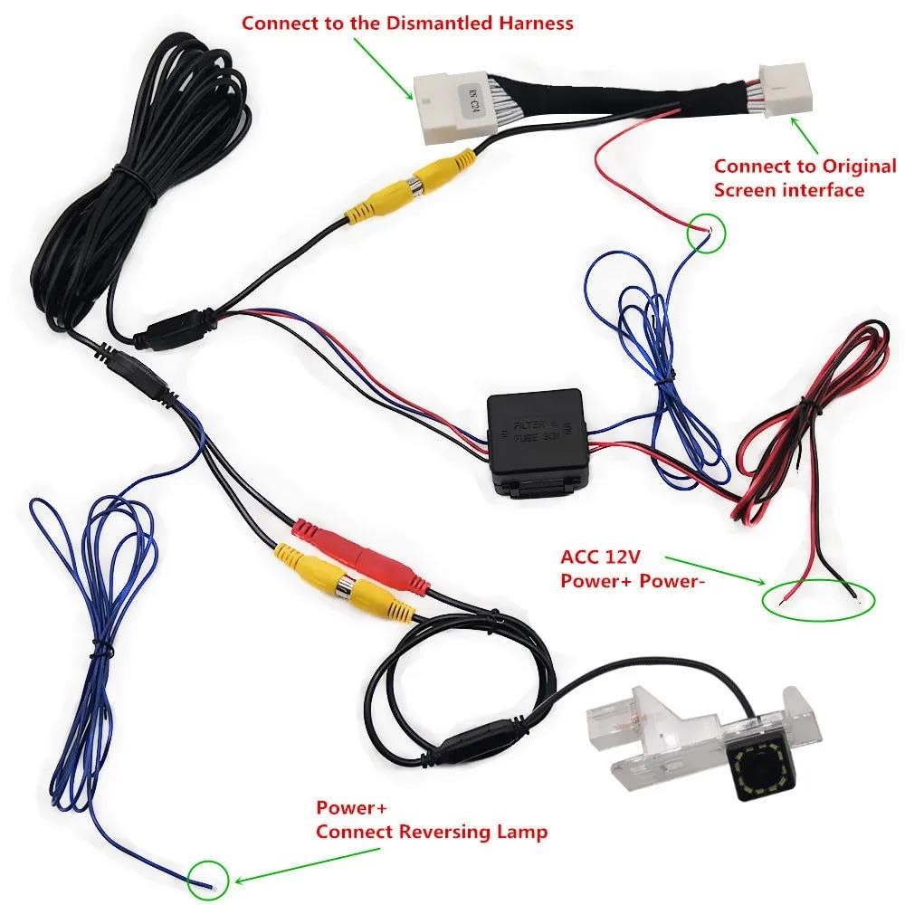 Wodoodporna kamera cofania kompatybilna z Dacia For Duster 2009-2016 2017 2018 2019 4 LED rybie oko dynamiczna trajektoria HD samochodowa kamera cofania cofania (dynamiczna trajektoria) (stała linia