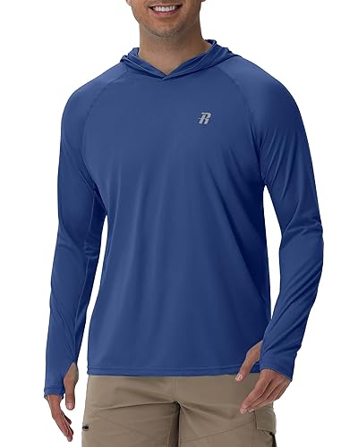 Runhit UPF 50+ Fishing Shirts for Men Long Sleeve Sun