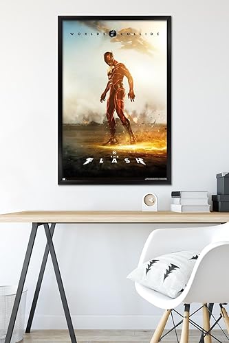 Miniatura 6 de DC Comics Movie The Flash - Póster de pared de una hoja, 34 pulgadas de largo x 22.4 pulgadas de ancho, versión enmarcada en negro