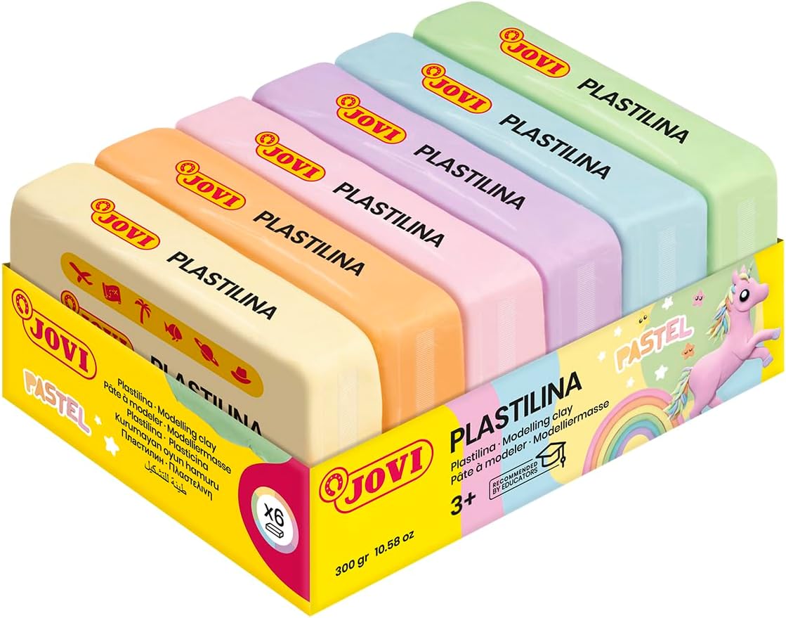Jovi Plastalina Modelling Clay Pastel 6 Colors X 50Gm, 70/6P