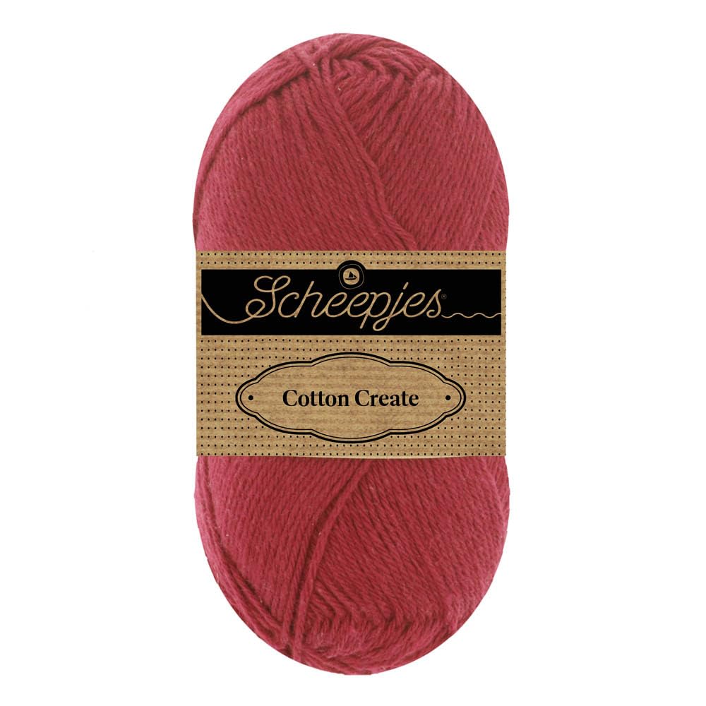 Scheepjes Cotton Create 1x50g 717 Felt Red Knitting and Crochet Yarn