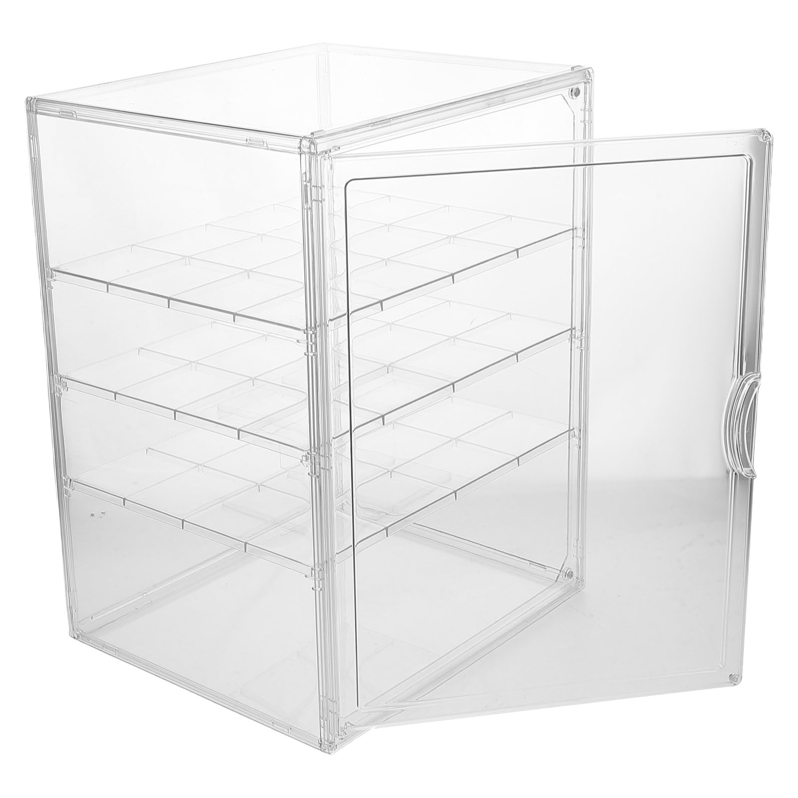 INOOMP Vitrine à Pâtisseries Transparente pour Comptoir Cuisine 4 Étagères Réglables, Démontable, Protège-Gâteau Optimisant la Fraîcheur, pour Boulangeries et Présentoirs de Desserts