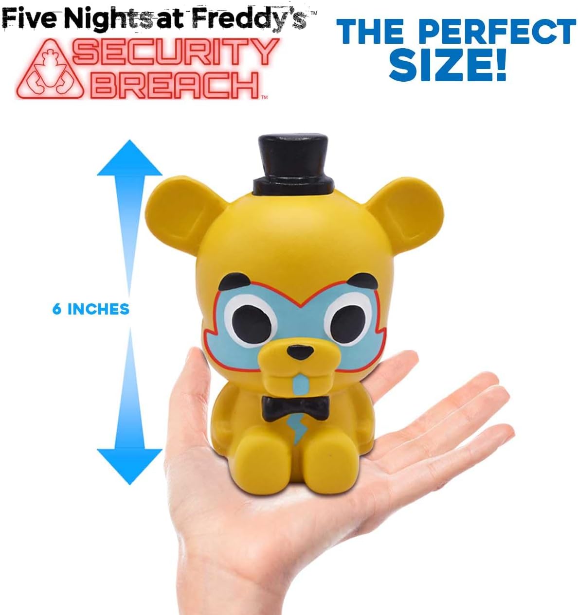 Five Nights at Freddy’s Security Breach Glamrock Freddy Mega SquishMe – 6″ Slow‑Rise Strawberry‑Scented Foam Toy