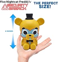 Vista 4 de Five Nights at Freddy's Security Breach Glamrock Freddy Mega SquishMe - Juguete de espuma con aroma a fresa de 6 ″