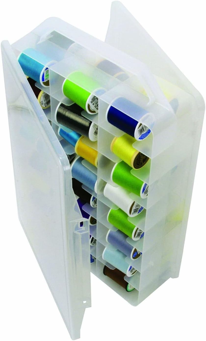 Amazon.com: Double Sided 48 Grids Sewing Organizer - Portable Clear ...