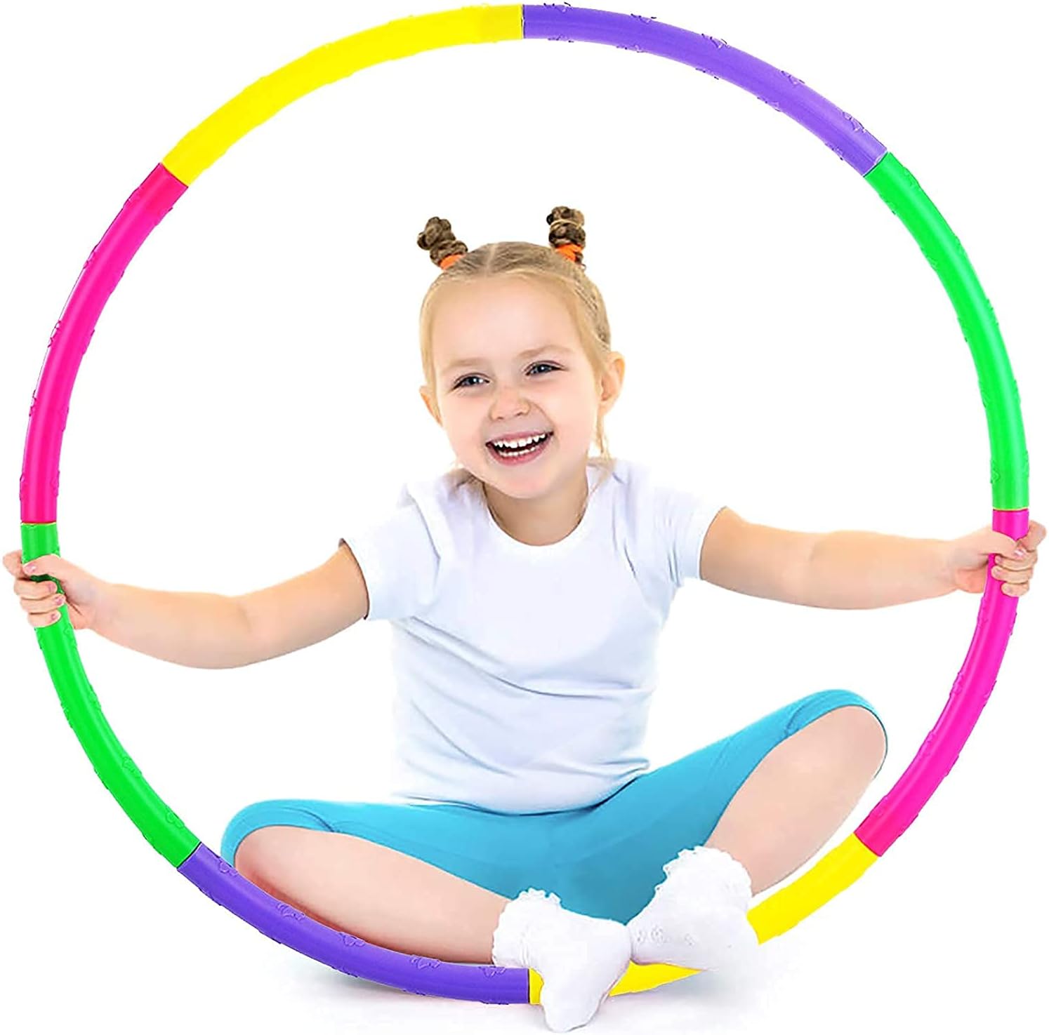 Hula Hoop, Exercise Ring for Girls, Gymnastics for Fitness with 30-inch Diameter for Adult’s Kids, pet Training Adjustable and Detachable Playing Toy for Boys and Girls