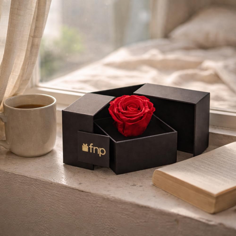 FNP Forever Red Rose | Preserved Rose Flower | Timeless Romantic Gift for Valentine’s Day & Anniversaries-image-8