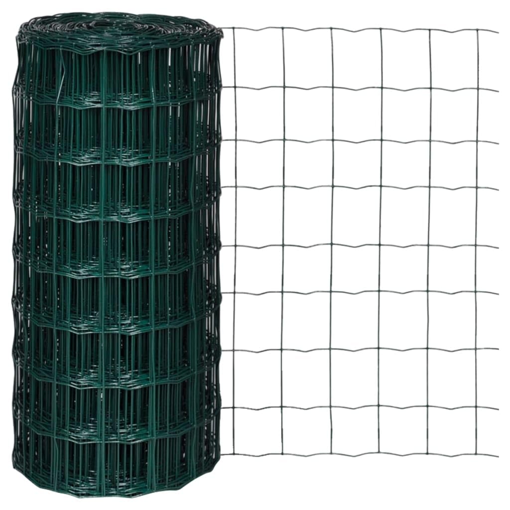 Vidaxl Green Euro Fence 10X0.8m With 100X100mm Mesh Outdoor Screen Panel Enclosure