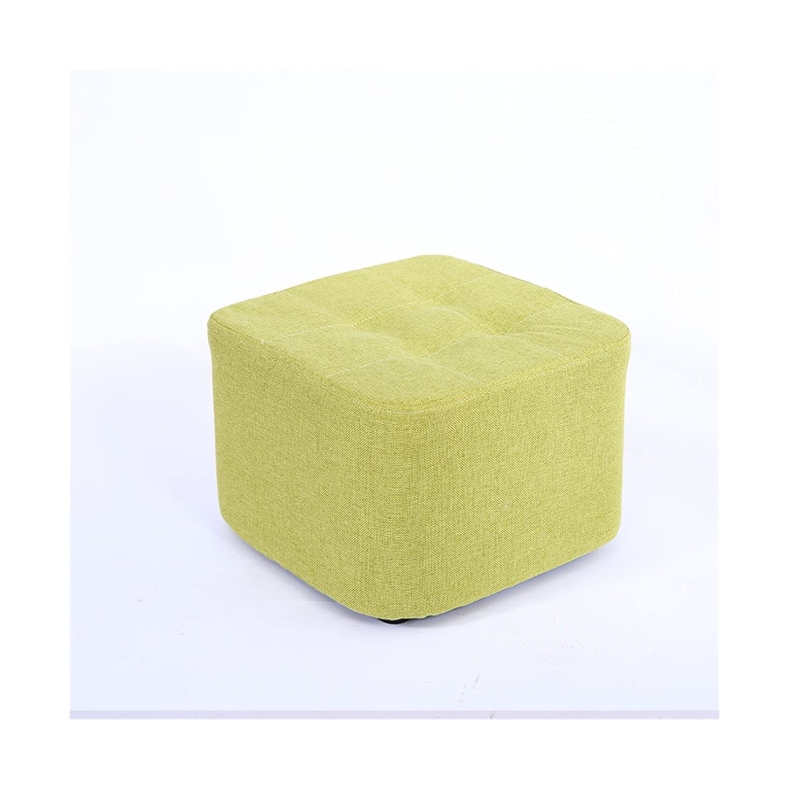 LMMIAOZ Super Soft Fabric Stool for Living Room and Bedroom Green Color Pouf Footrest Seat with Decorative Design Stylish Shoe Stool and Footstool