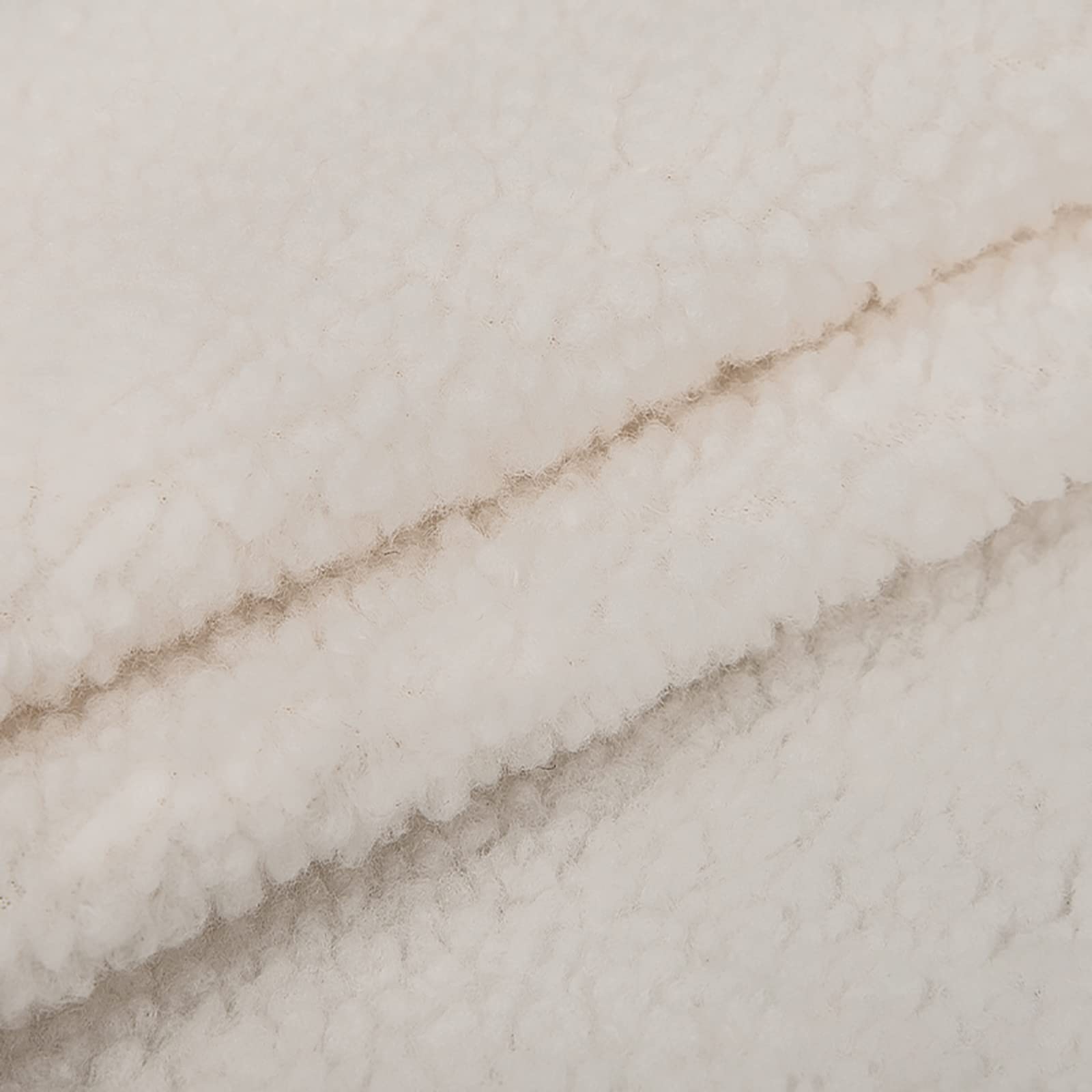 Bianco Tessuto Corto in Peluche Tessuto in Lana di Agnello Tessuto Caldo Pelliccia Morbida soffice 165 * 100 cm per la Decorazione dell'Abbigliamento, lavori di Cucito.(Size:1.65m*2m)