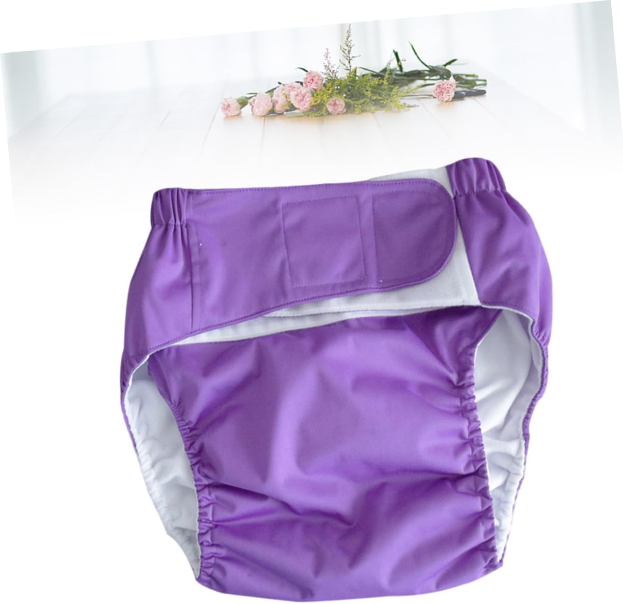 Adjustable Washable Adult Diapers Waterproof Leakproof Underwear for Men and Women Dark Purple Suitable for Incontinence and Bed Protection