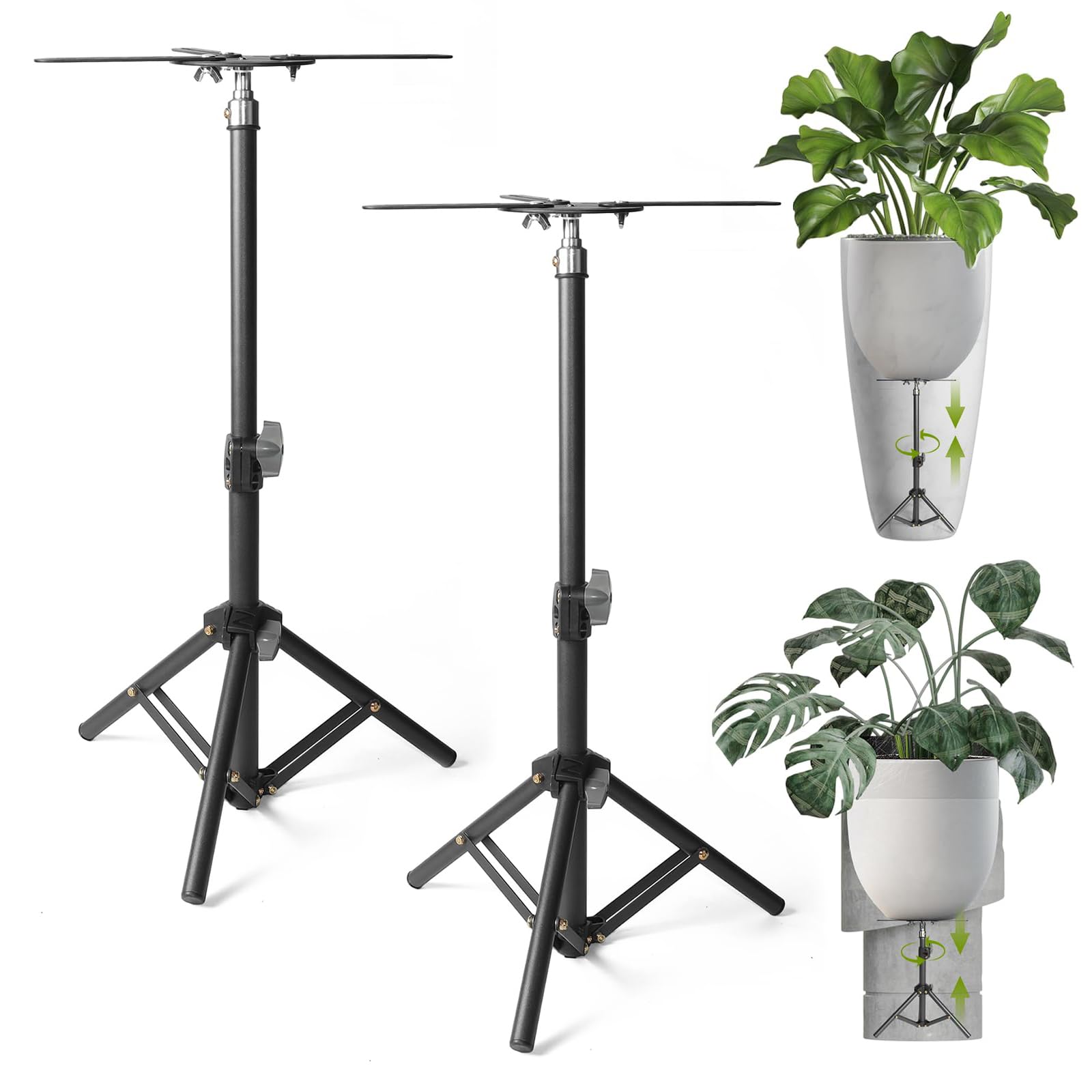 Rehausseur de pot réglable AZEAM pour grands pots de fleurs de 33 à 61 cm