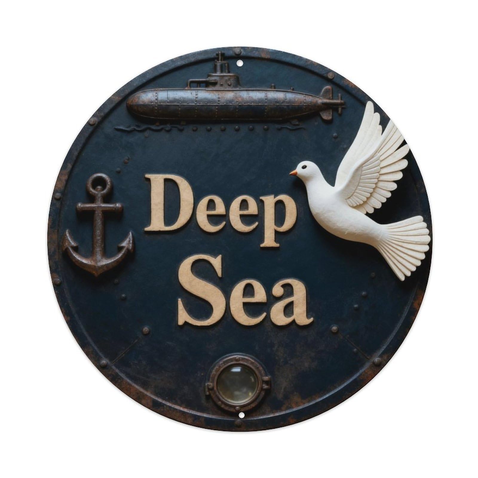 Deep Sea Metal Tin Sign Plaque