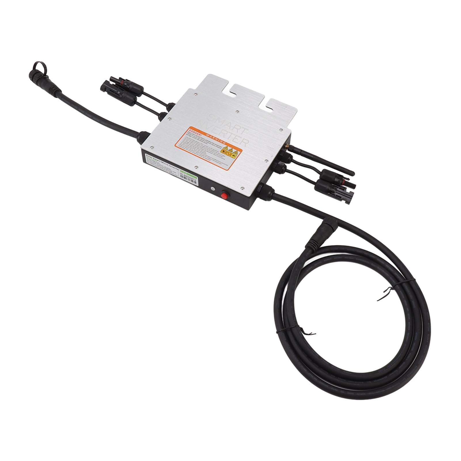 Mikroinwerter do Sieci Słonecznej, Inwerter Solarny Podłączony do Sieci Wi-Fi ze Stopu Aluminium 1000 W AC120 AC 230 V, 2,4 G Bezprzewodowe Monitorowanie W Chmurze Ochrona Wyspowa Domowego