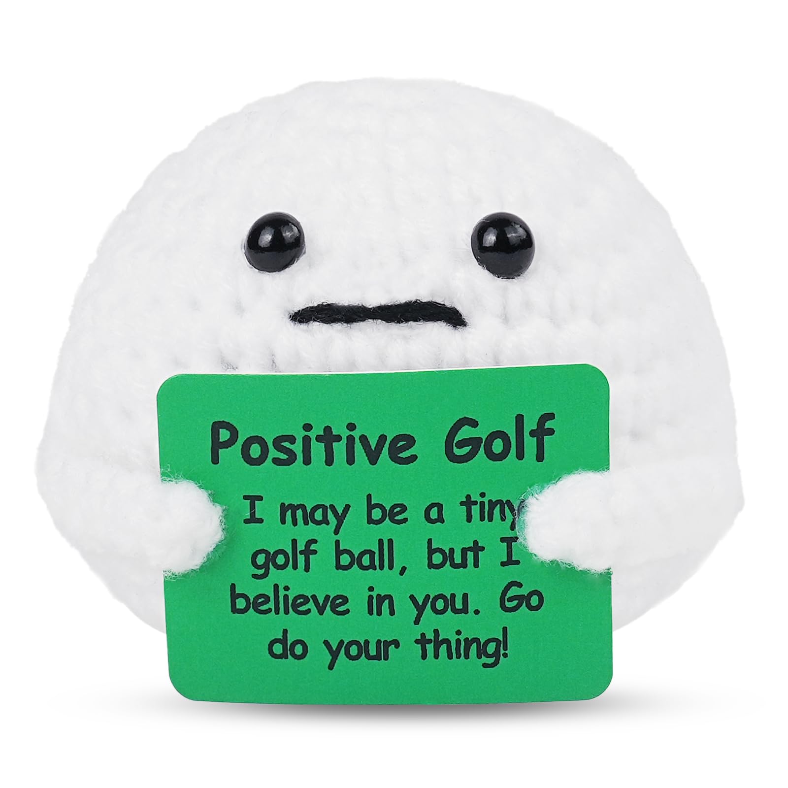 AUAUY Funny Positive Golf Gifts, Good Luck Crochet Gifts